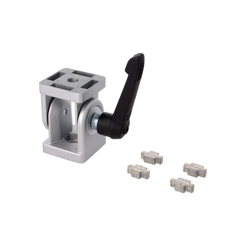 Balama aluminiu cu manetă pentru profile 8mm | Electronic-mag.ro | Componente Electronice