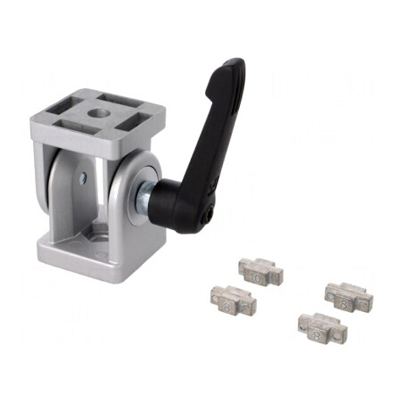 Balama aluminiu cu manetă pentru profile 8mm | Electronic-mag.ro | Componente Electronice