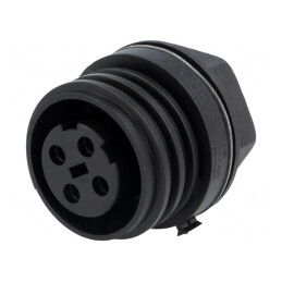 Conector Circular Soclu Mamă 4 PIN Nichelat Buccaneer 900 | Electronic-mag.ro | Componente Electronice