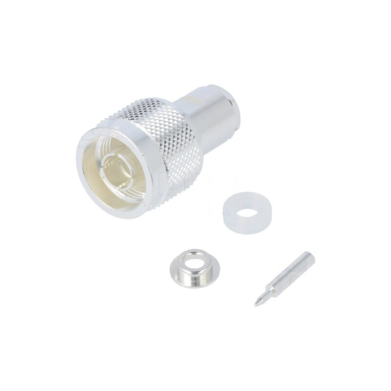 Mufă N Tată Drept 50Ω PTFE Argintat | Electronic-mag.ro | Componente Electronice