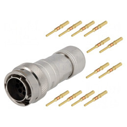 Conector circular RT360 mufă tată crimpat PIN 12 | Electronic-mag.ro | Componente Electronice