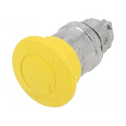 Comutator apăsare 22mm galbenă 2 poziții | Electronic-mag.ro | Componente Electronice