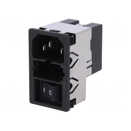 Conector Alimentare AC 2A 250VAC IEC 60320 KMF | Electronic-mag.ro | Componente Electronice