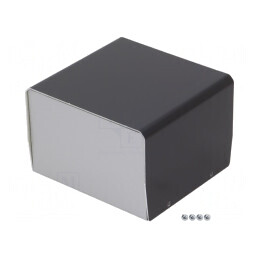 Carcasă aluminiu argint 118x124x84mm | Electronic-mag.ro | Componente Electronice