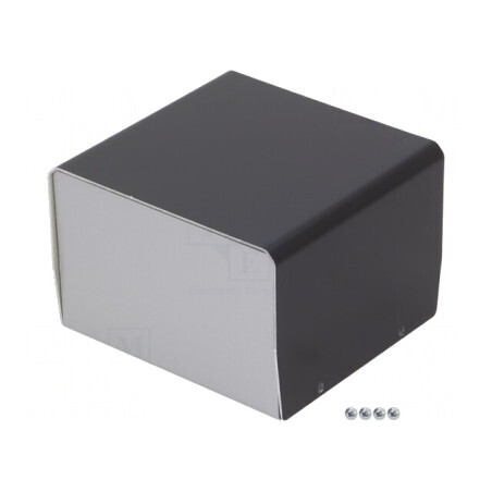 Carcasă aluminiu argint 118x124x84mm | Electronic-mag.ro | Componente Electronice