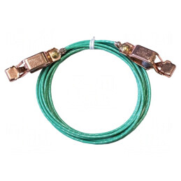 Cablu Împământare cu Clemă Crocodil 3m | Electronic-mag.ro | Componente Electronice
