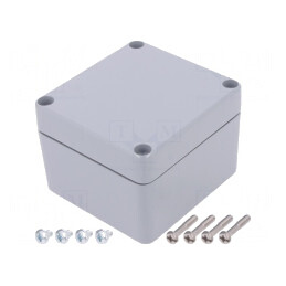 Carcasă Universală Aluminiu Gri 77x82x57mm | Electronic-mag.ro | Componente Electronice