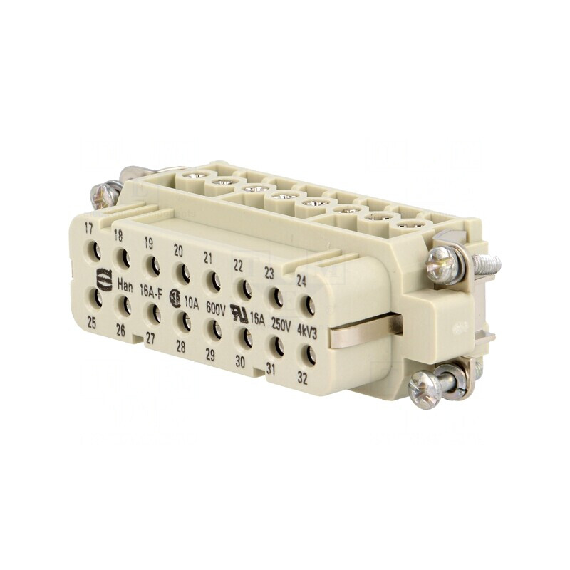 Conector HDC Inserturi Contact Mamă Han A 16 PIN 16 PE | Electronic-mag.ro | Componente Electronice