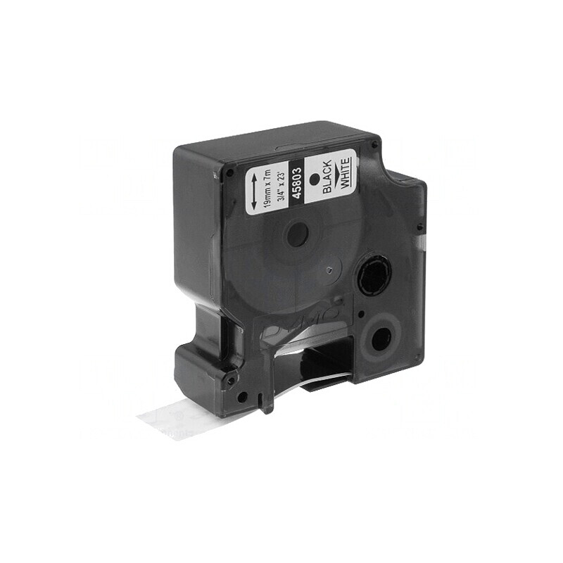 Bandă Etichetare Albă 19mm x 7m - Text Negru | Electronic-mag.ro | Componente Electronice
