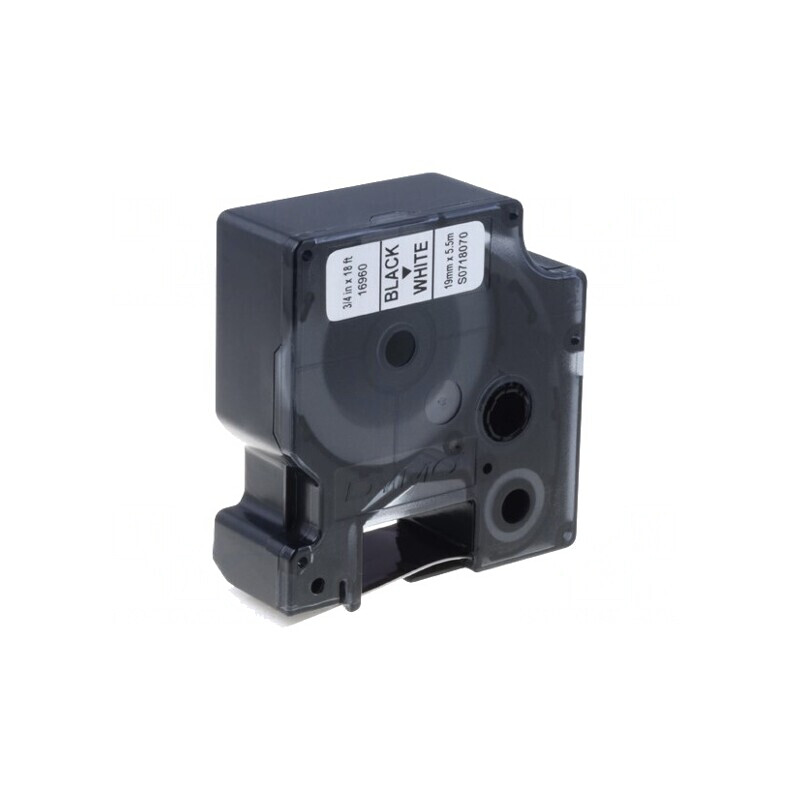 Bandă Etichete 19mm x 5,5m Albă/Neagră | Electronic-mag.ro | Componente Electronice