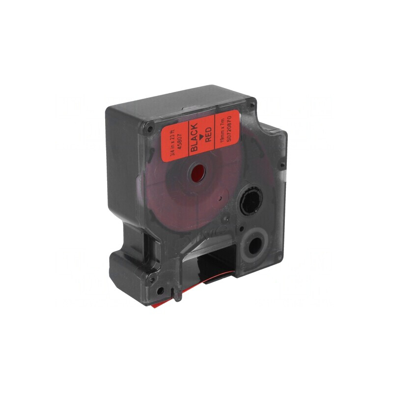 Bandă roșie 19mm x 7m cu text negru | Electronic-mag.ro | Componente Electronice