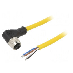 Cablu de conectare M12 PIN 5 unghi mufă 250VAC 4A PVC | Electronic-mag.ro | Componente Electronice