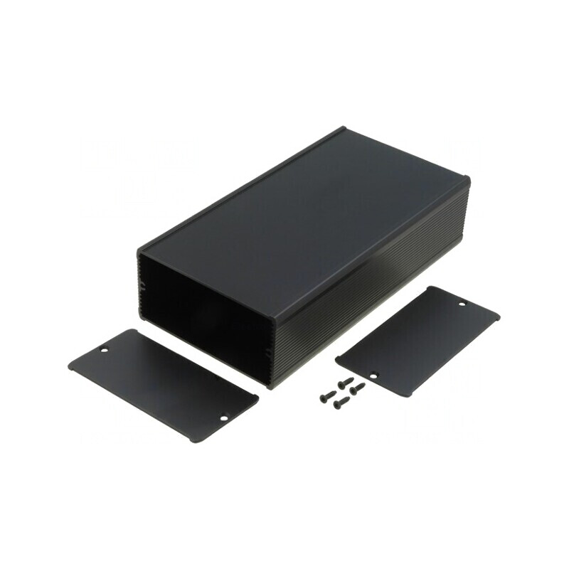 Carcasă aluminiu neagră TUF 105x200x52mm | Electronic-mag.ro | Componente Electronice Carcasă aluminiu neagră TUF 105x200x52mm | Electronic-mag.ro | Componente Electronice