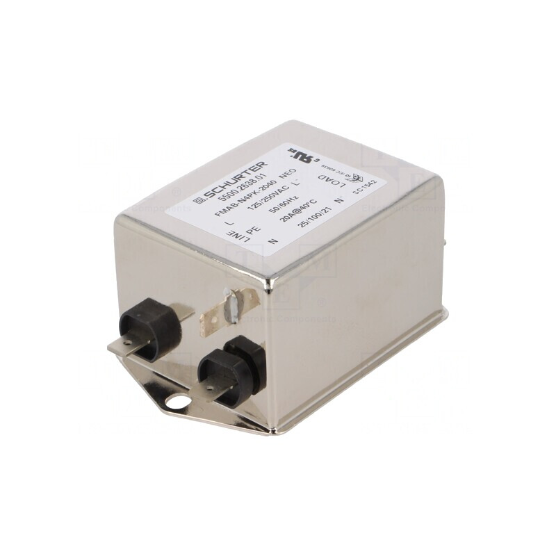 Filtru Anti-Interferențe 250VAC 20A 1 Pol | Electronic-mag.ro | Componente Electronice