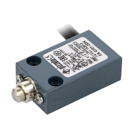 Limitator cursă bolț NO NC 10A 400VAC cablu 2m 20mm | Electronic-mag.ro | Componente Electronice