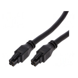 Cablu | Mega-Fit | mamă | PIN: 4 | Lung: 1m | 15A | Izolaţie: PVC | aurit | 2451360410