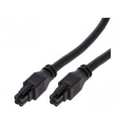 Cablu Mega-Fit mamă 4 pini 1m 15A PVC aurit | Electronic-mag.ro | Componente Electronice