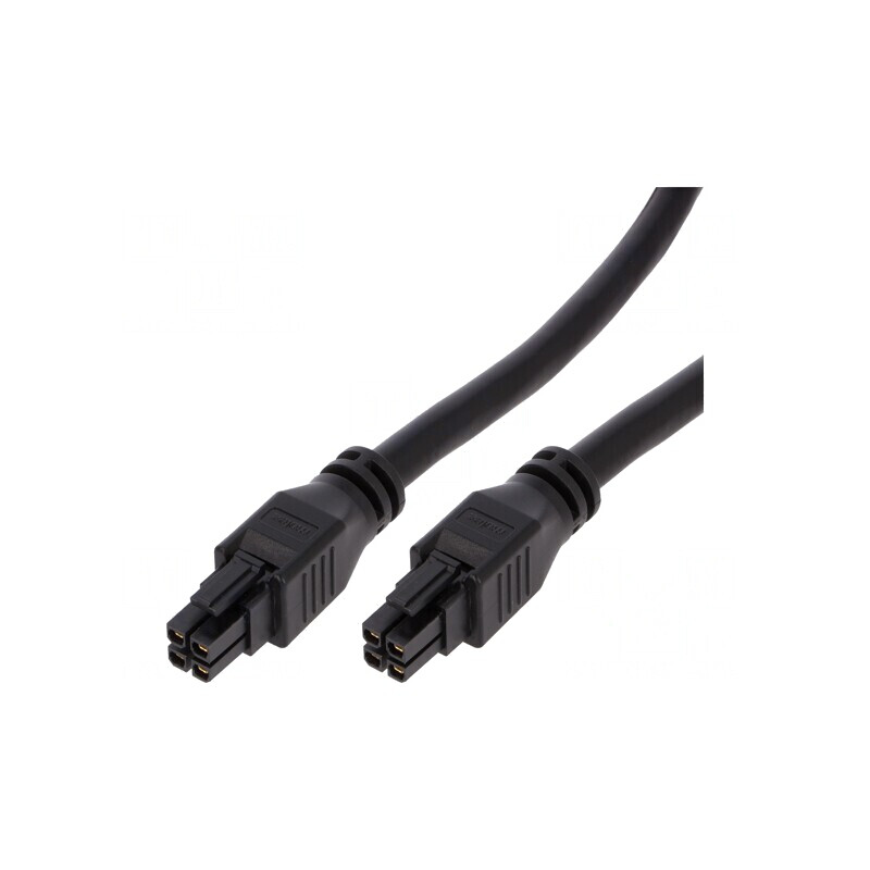 Cablu Mega-Fit mamă 4 pini 1m 15A PVC aurit | Electronic-mag.ro | Componente Electronice