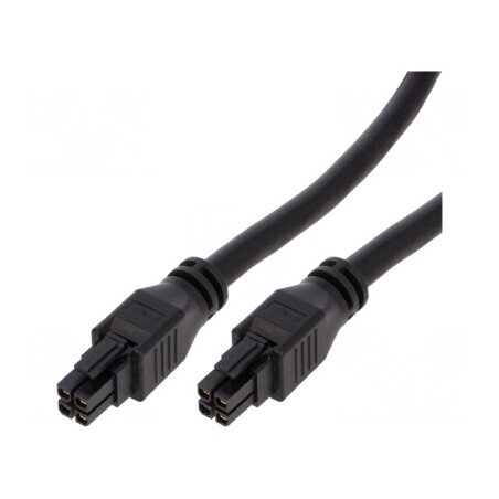 Cablu Mega-Fit mamă 4 pini 1m 15A PVC aurit | Electronic-mag.ro | Componente Electronice