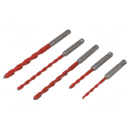Set burghie oțel 5 bucăți cu casetă plastic | Electronic-mag.ro | Componente Electronice