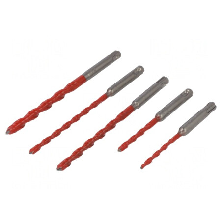 Set burghie oțel 5 bucăți cu casetă plastic | Electronic-mag.ro | Componente Electronice