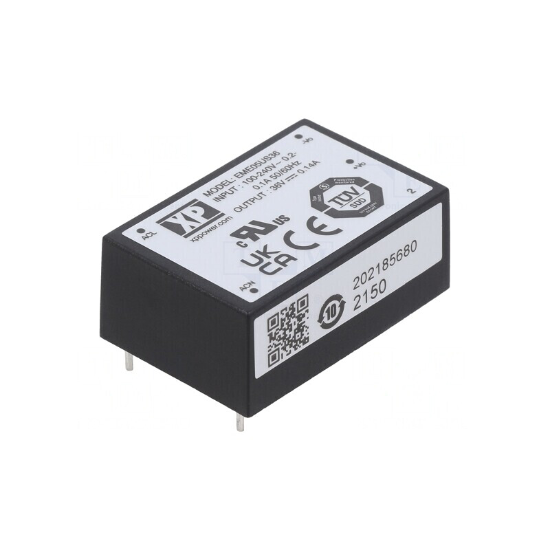 Convertor AC/DC 5W 36V 138mA THT EME05US36 | Electronic-mag.ro | Componente Electronice