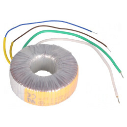 Transformator toroidal 50VA 230V AC 12V 4.17A cu cabluri | Electronic-mag.ro | Componente Electronice
