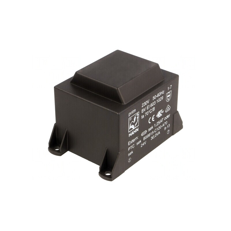Transformator Încapsulat 30VA 230VAC 24V 1,25A PCB | Electronic-mag.ro | Componente Electronice