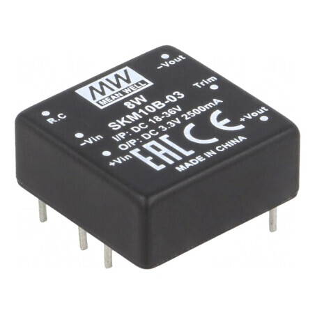 Convertor DC/DC 10W 18-36V la 3.3V 2500mA | Electronic-mag.ro | Componente Electronice