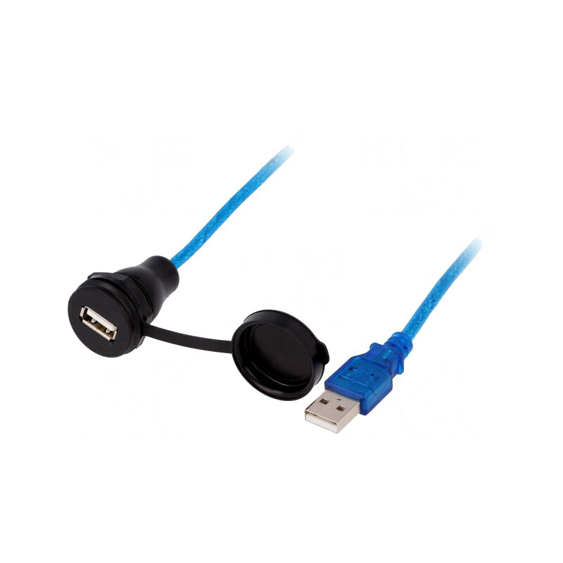 Cablu-adaptor USB A soclu-mufă USB 2.0 IP67 0,5m | Electronic-mag.ro | Componente Electronice
