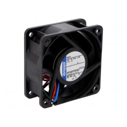 Ventilator axial 24V DC 60x60x25mm 40m3/h 35dBA cu bilă | Electronic-mag.ro | Componente Electronice