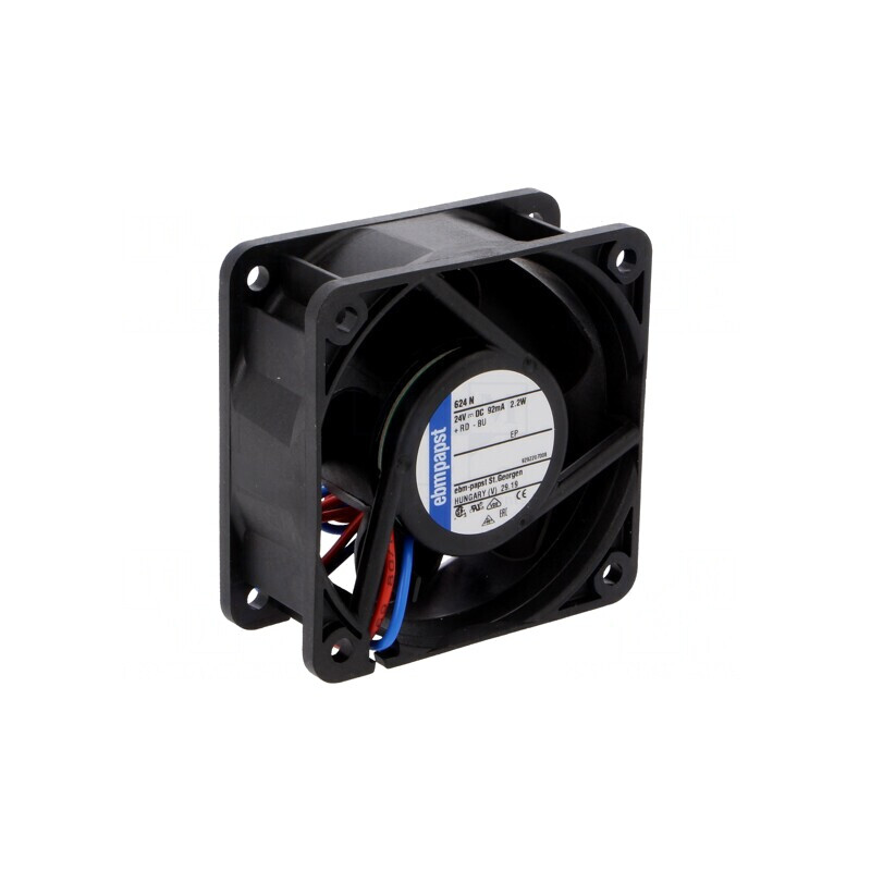 Ventilator axial 24V DC 60x60x25mm 40m3/h 35dBA cu bilă | Electronic-mag.ro | Componente Electronice