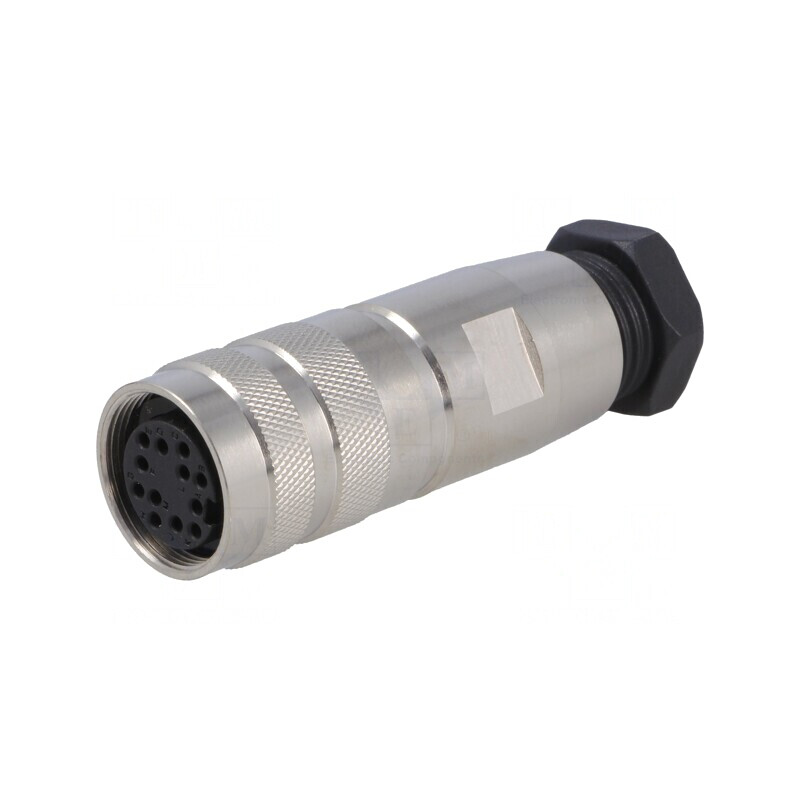 'Conector M16 Mamă pentru Cablu 12 PIN 3A 60V Drept' | Electronic-mag.ro | Componente Electronice