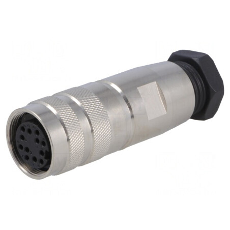 'Conector M16 Mamă pentru Cablu 12 PIN 3A 60V Drept' | Electronic-mag.ro | Componente Electronice