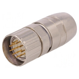 Conector M23 12 PIN Tată Lipire Cablu Drept IP67 | Electronic-mag.ro | Componente Electronice