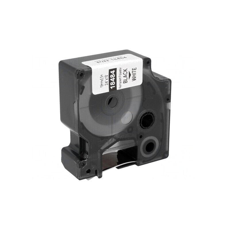 Bandă Albă 19mm x 5.5m Text Negru | Electronic-mag.ro | Componente Electronice