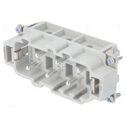 Conector dreptunghiular tată 400V 41A 6 pini | Electronic-mag.ro | Componente Electronice