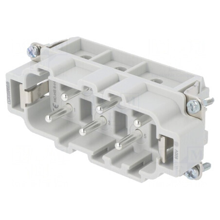 Conector dreptunghiular tată 400V 41A 6 pini | Electronic-mag.ro | Componente Electronice