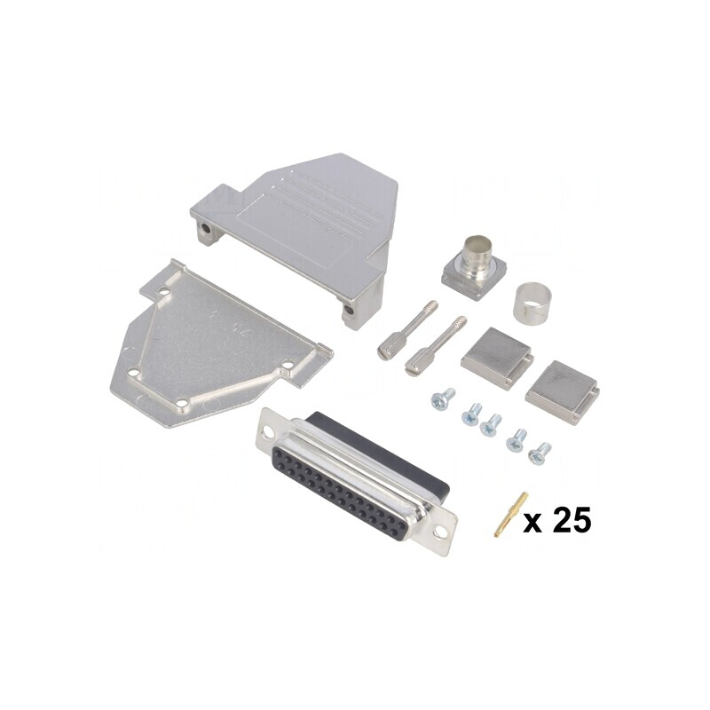 Mufă D-Sub 25 PIN Femelă Crimpată pe Cablu Neagră | Electronic-mag.ro | Componente Electronice Mufă D-Sub 25 PIN Femelă Crimpată pe Cablu Neagră | Electronic-mag.ro | Componente Electronice