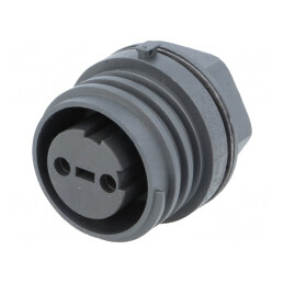 Conector Circular Soclu Mamă 2 Pini Alamă EXP-0931/02/S