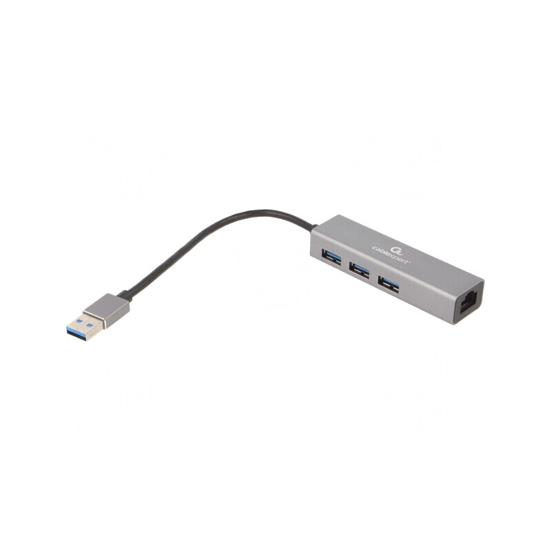 Hub USB 3.0 cu 3 Porturi și RJ45 Gigabit Ethernet | Electronic-mag.ro | Componente Electronice