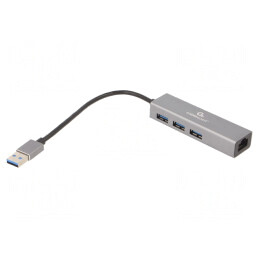 Hub USB 3.0 cu 3 Porturi și RJ45 Gigabit Ethernet | Electronic-mag.ro | Componente Electronice