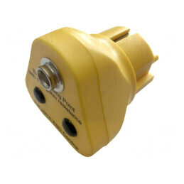 Fişă de împământare ESD galbenă 10mm EU | Electronic-mag.ro | Componente Electronice
