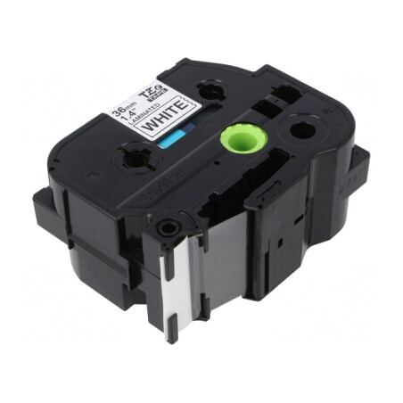Bandă Albă 36mm x 8m cu Text Negru TZE-261 | Electronic-mag.ro | Componente Electronice