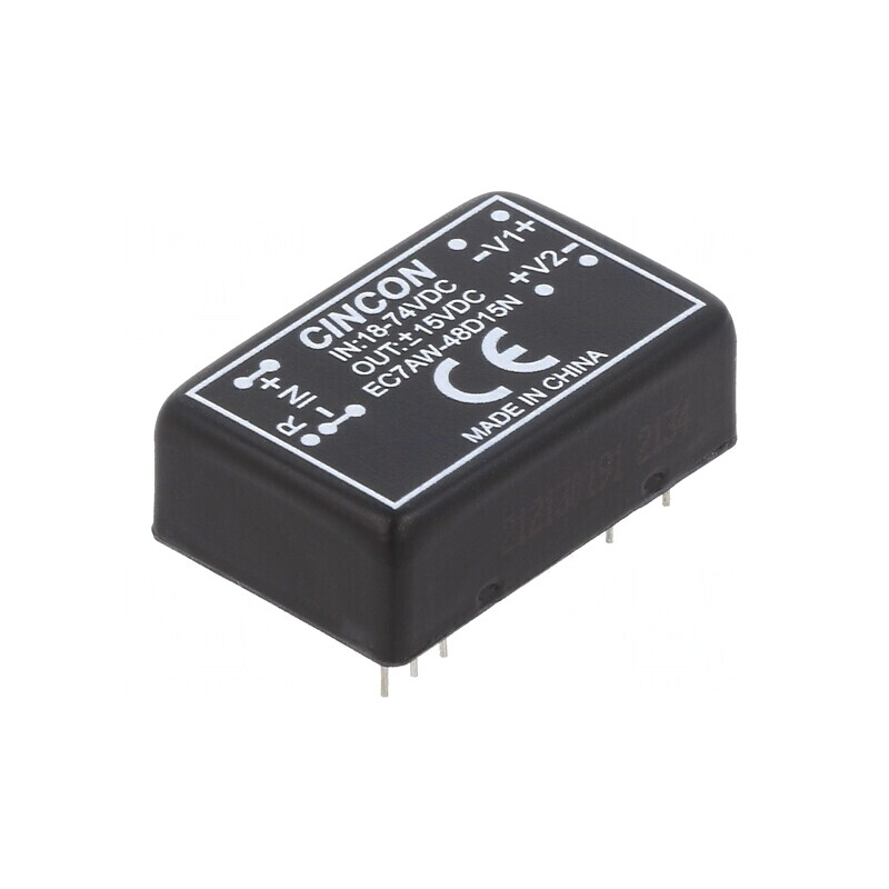 Convertor DC/DC 10W 18-75V la 15V/-15V EC7AW-48D15N | Electronic-mag.ro | Componente Electronice