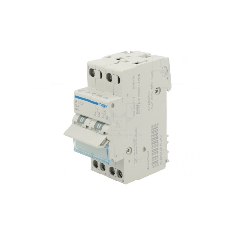 Întrerupător cu Manetă 2 Poli 32A 230V IP20 | Electronic-mag.ro | Componente Electronice