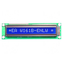 Afișaj LCD Alfanumeric 16x1 STN Negativ Albastru 122x33mm | Electronic-mag.ro | Componente Electronice