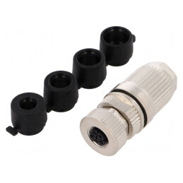 Mufă M12 5 PIN mamă pe cablu IP67 drept 63V | Electronic-mag.ro | Componente Electronice