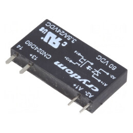 Releu Semiconductor 38-72VDC 3.5A 0-24VDC THT SIP | Electronic-mag.ro | Componente Electronice