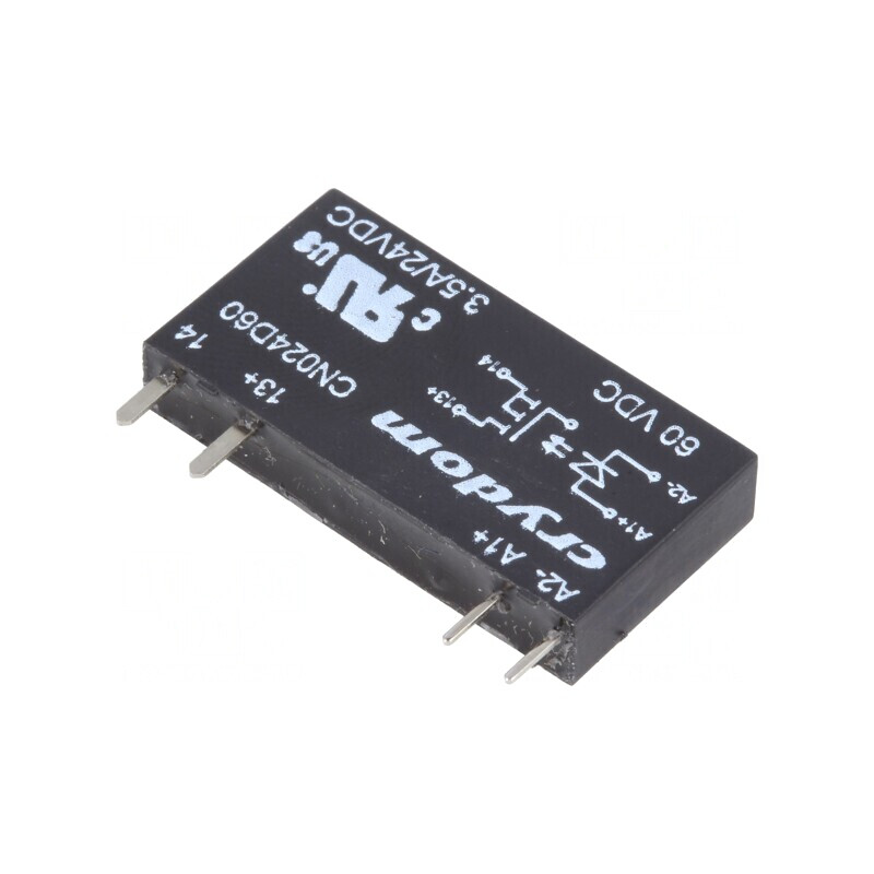 Releu Semiconductor 38-72VDC 3.5A 0-24VDC THT SIP | Electronic-mag.ro | Componente Electronice